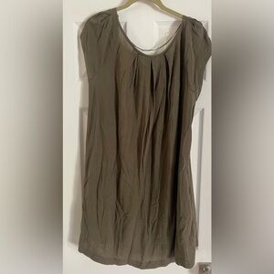 Free People Olive Green Casual Dress With Pockets Size XL